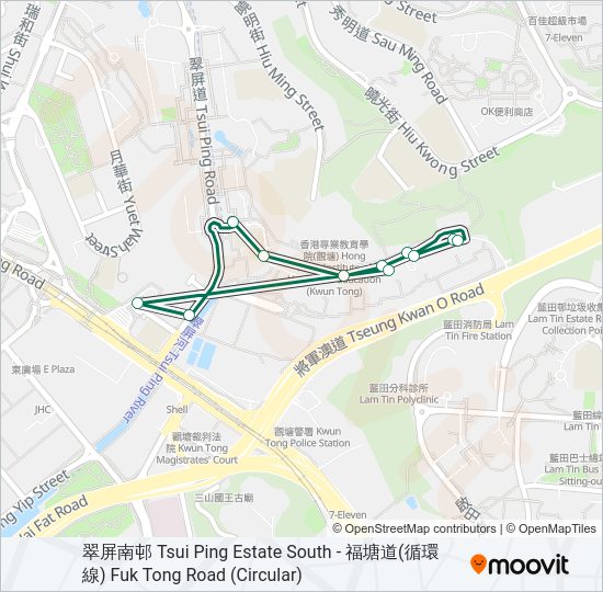 巴士59M的線路圖