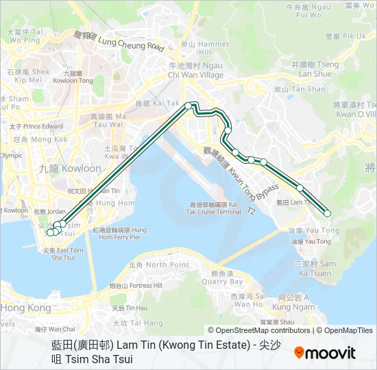 62S Bus Line Map