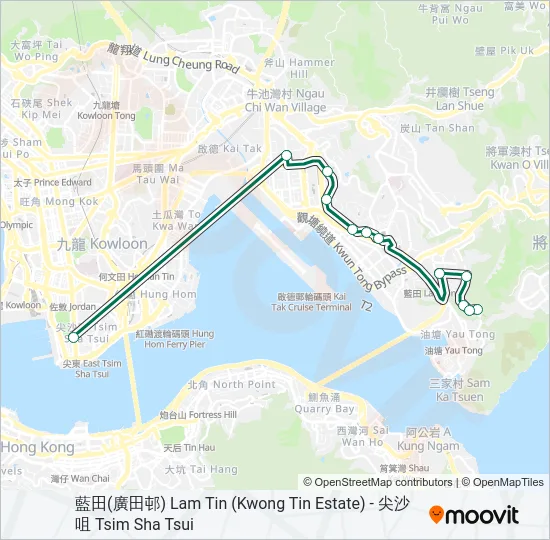 62S Bus Line Map