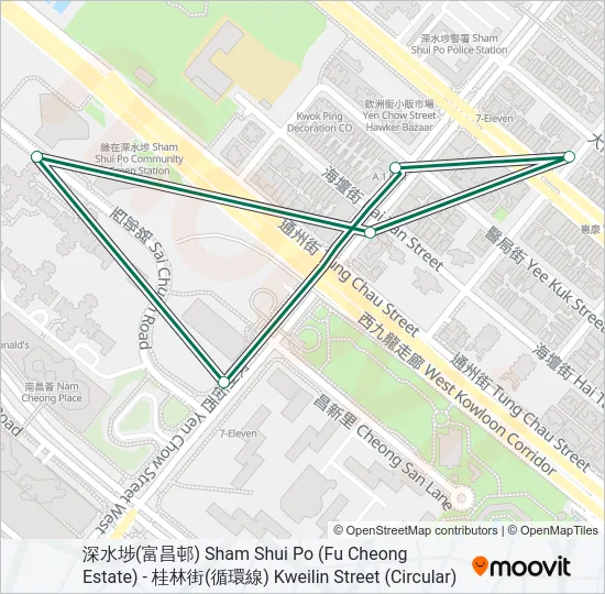 75A Bus Line Map