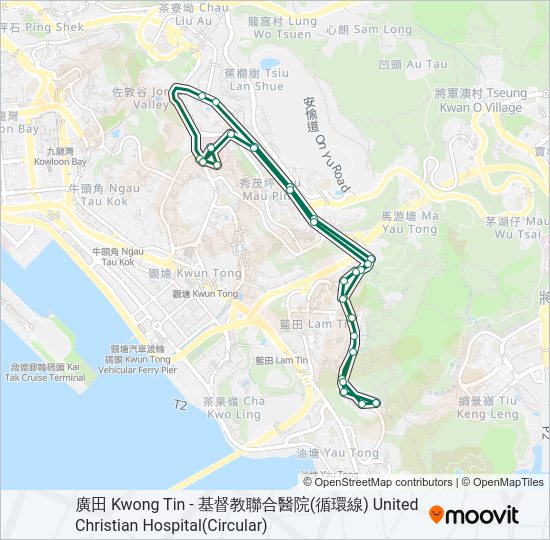 A Route Schedules Stops Maps Kwong Tin Estate Bus Terminus Updated