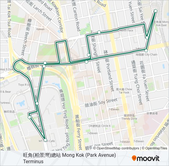 巴士79K的線路圖