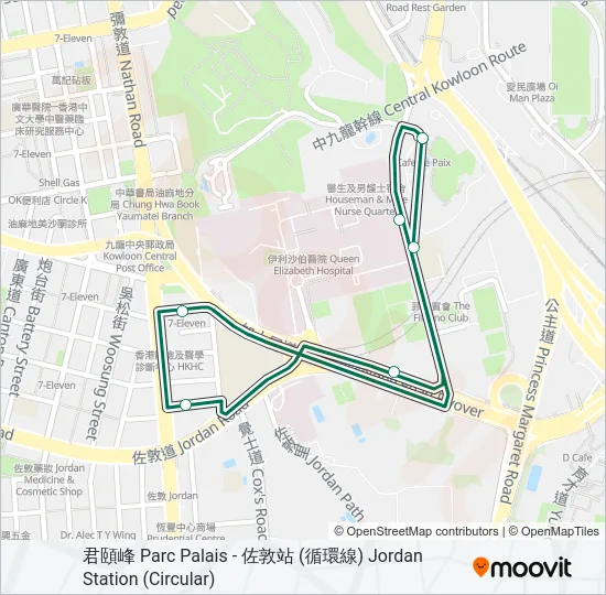 80M Bus Line Map