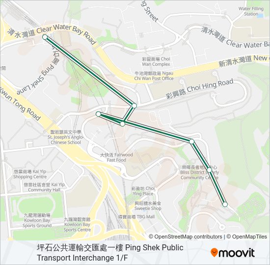 巴士83A的線路圖