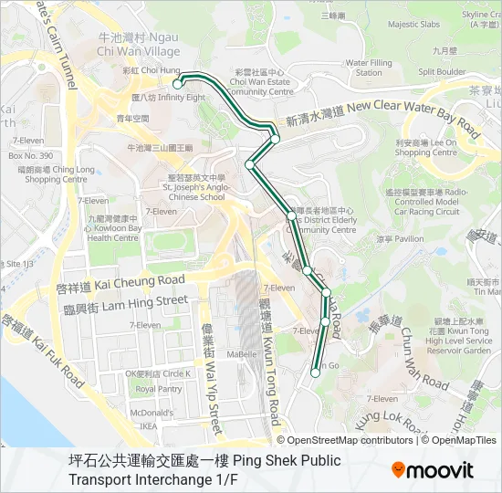 83M Bus Line Map