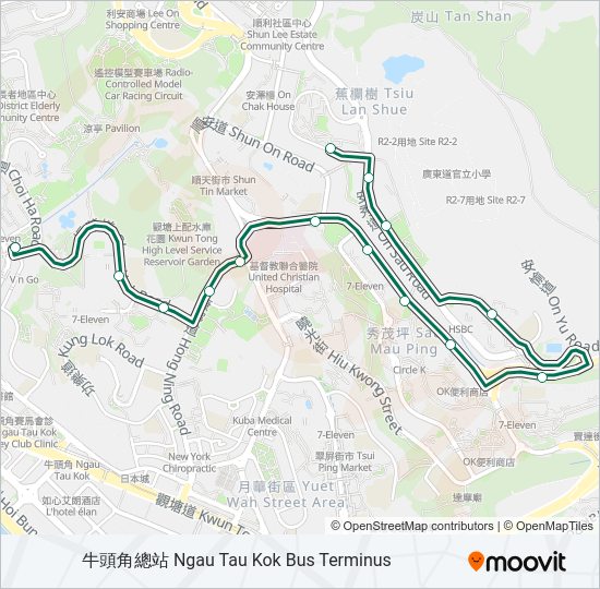 巴士89A的線路圖