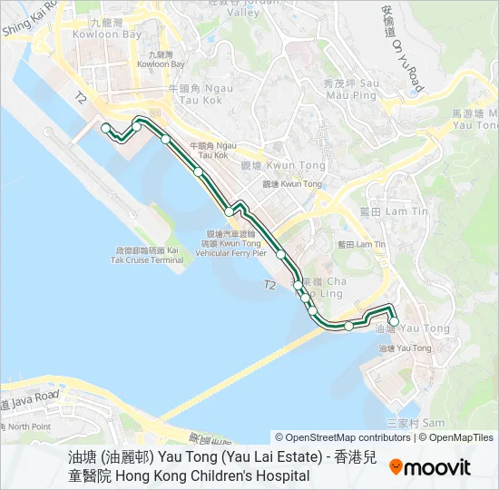 90A Bus Line Map