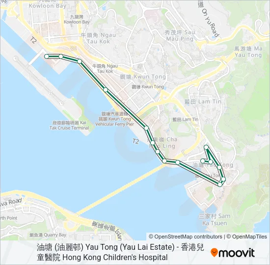 90A Bus Line Map