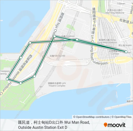 CX1 Bus Line Map