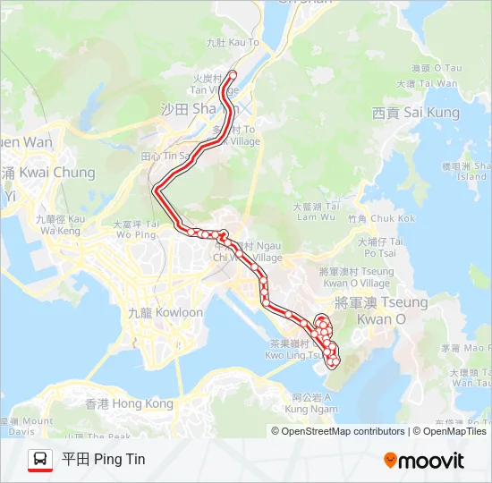 889 Bus Line Map