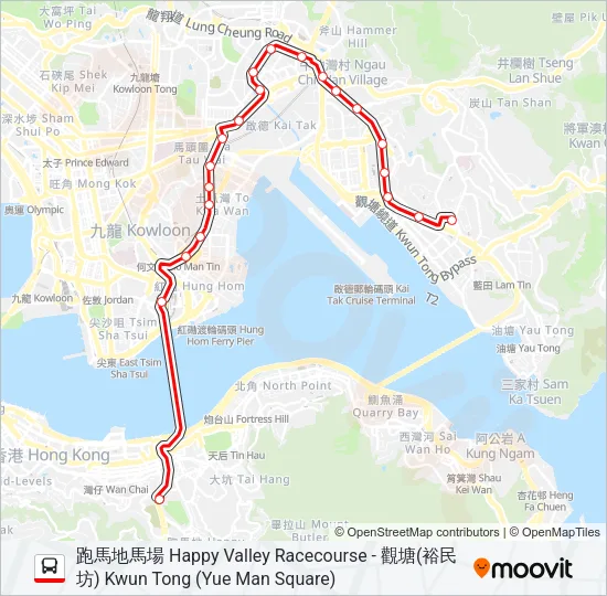 101R Bus Line Map