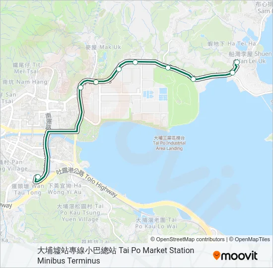 巴士20G的線路圖