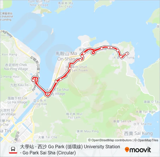 287 Bus Line Map