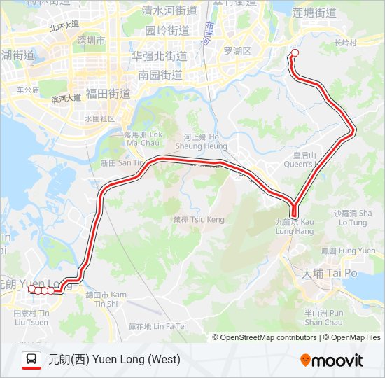 巴士B9A的線路圖