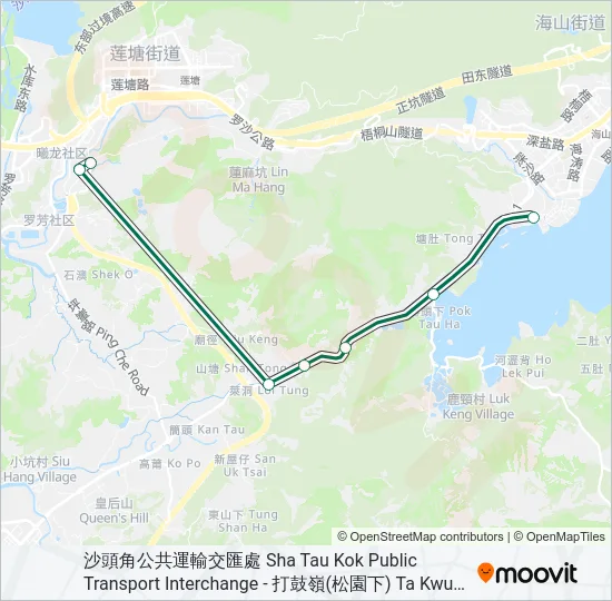 55S Bus Line Map