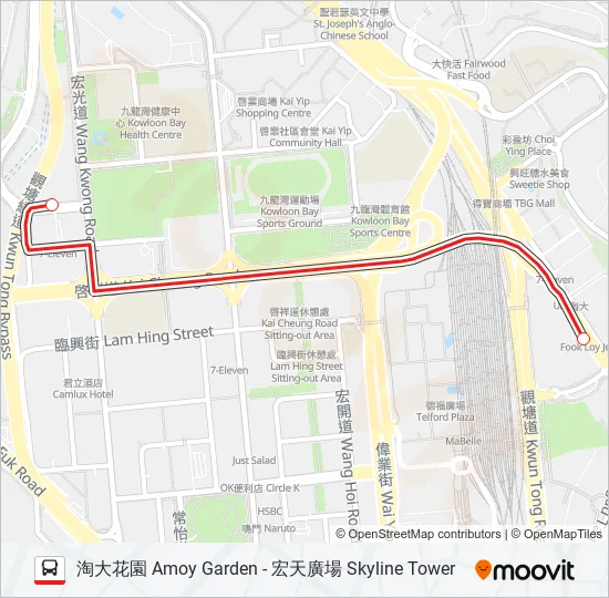 5M Bus Line Map