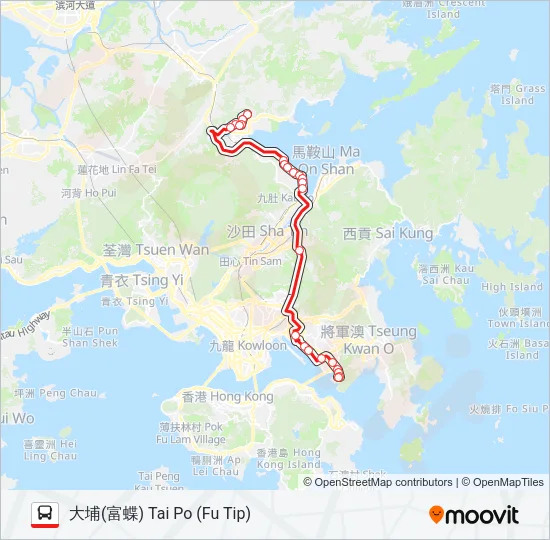 巴士74的線路圖