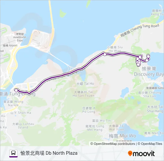 DB01A Bus Line Map