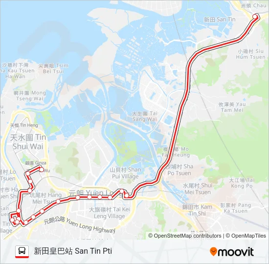 N276 Bus Line Map