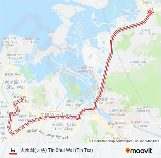 N276 Bus Line Map