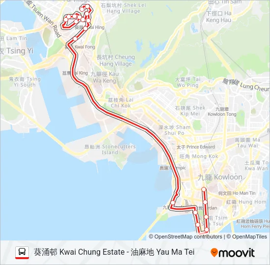37X Bus Line Map
