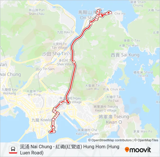 85P Bus Line Map