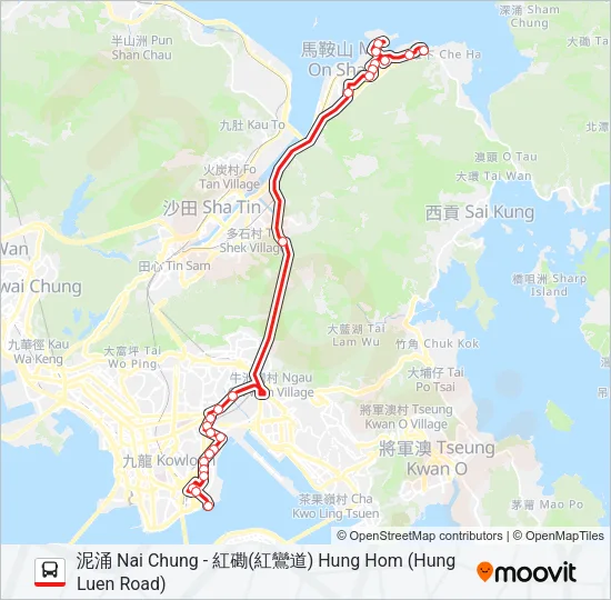 85P Bus Line Map