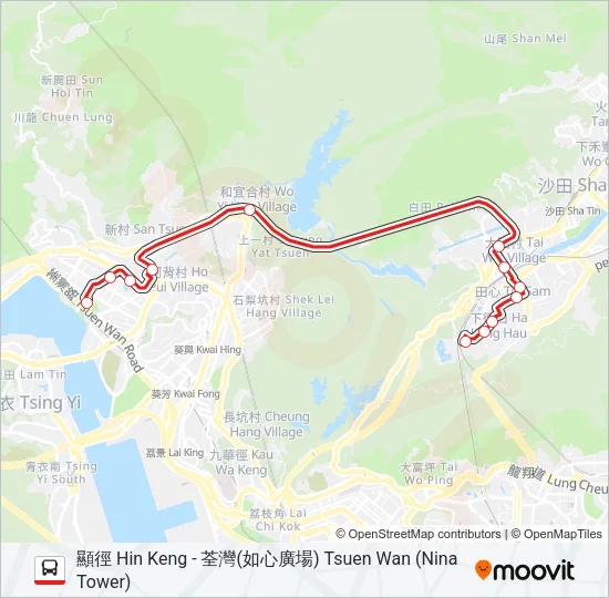 46S Bus Line Map