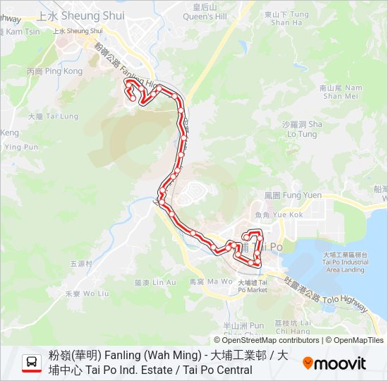 巴士73的線路圖