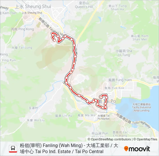 73 Bus Line Map