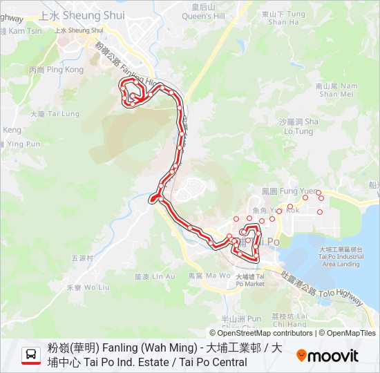 巴士73的線路圖