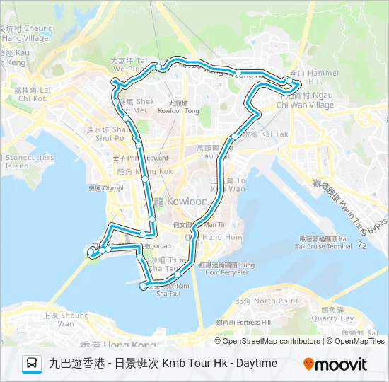 HK1 Bus Line Map