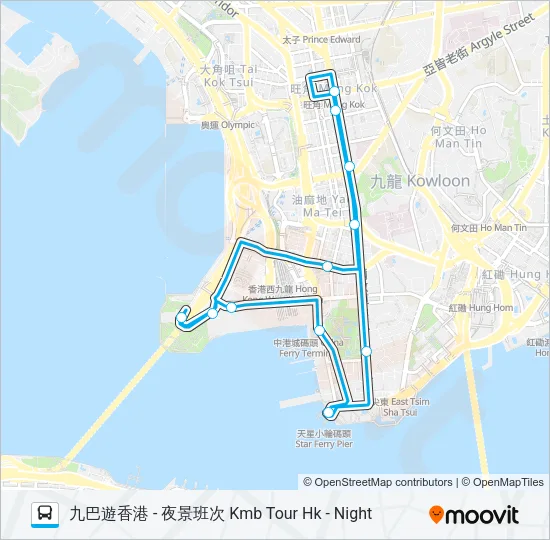HK1 Bus Line Map