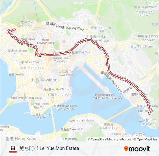 6E Bus Line Map