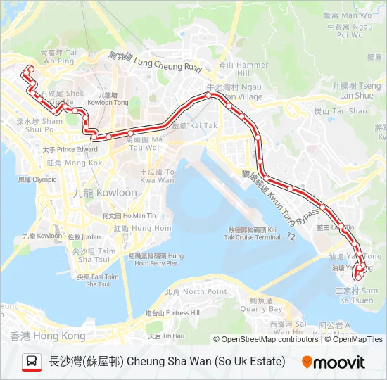 6E Bus Line Map