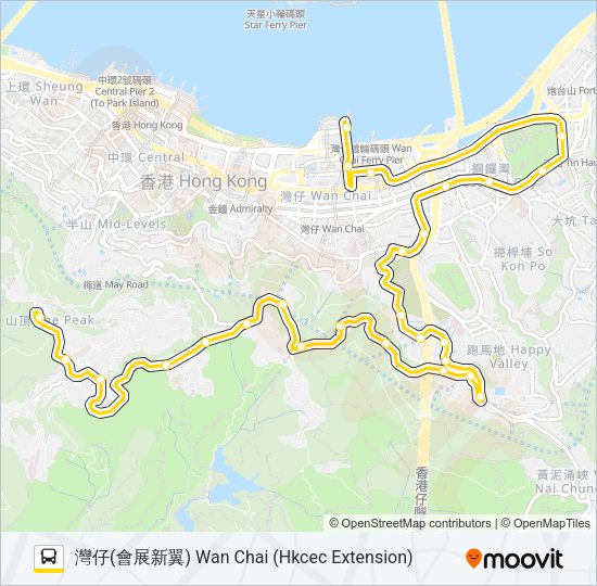 巴士15B的線路圖