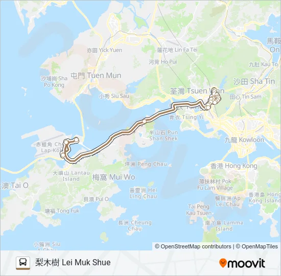 NA30 Bus Line Map
