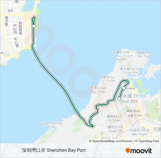 618A Bus Line Map
