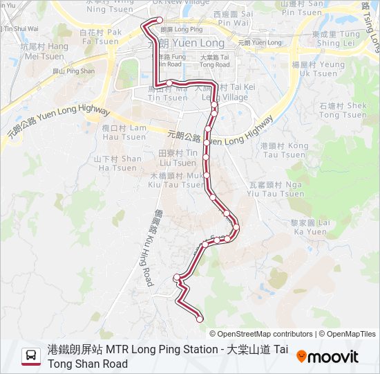 K66A Bus Line Map