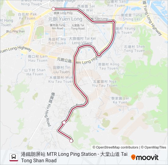 K66A Bus Line Map