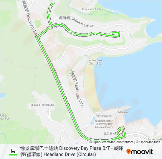 1 Bus Line Map