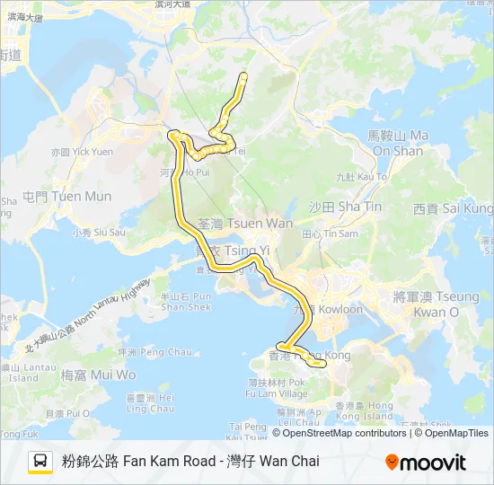 NR917 Bus Line Map