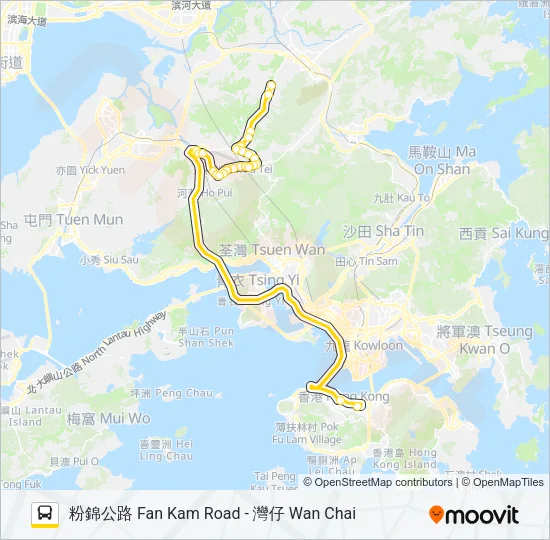 NR917 Bus Line Map