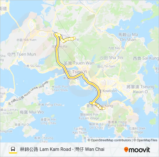 NR918 Bus Line Map