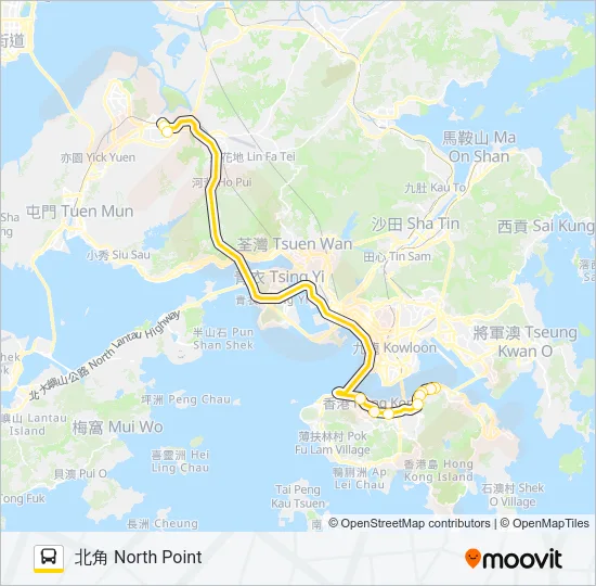 NR945 Bus Line Map