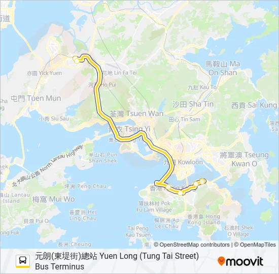 NR945 Bus Line Map