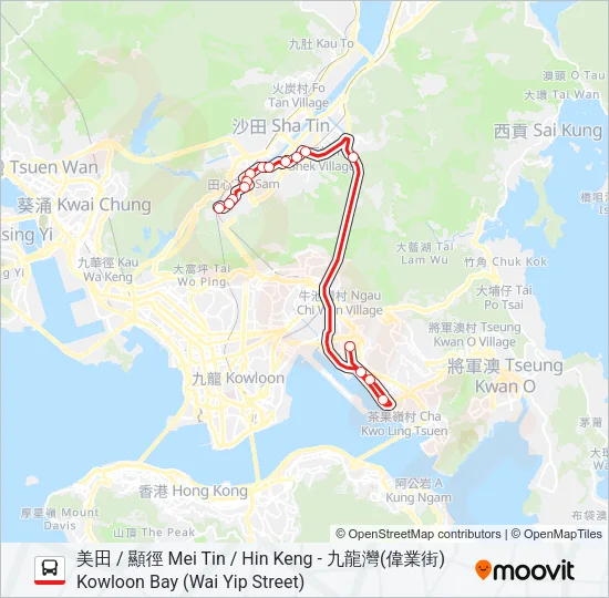 T80 Bus Line Map