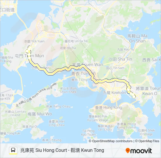 NR753 Bus Line Map