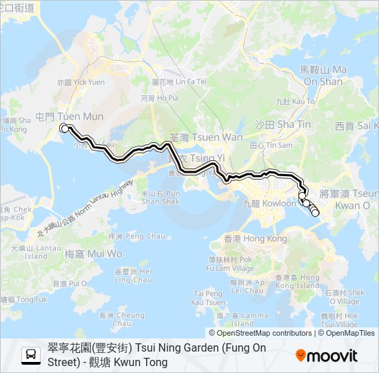 巴士NR725的線路圖