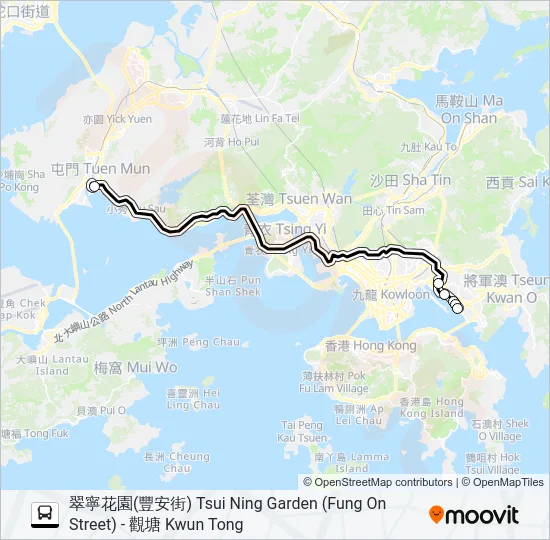 NR725 Bus Line Map